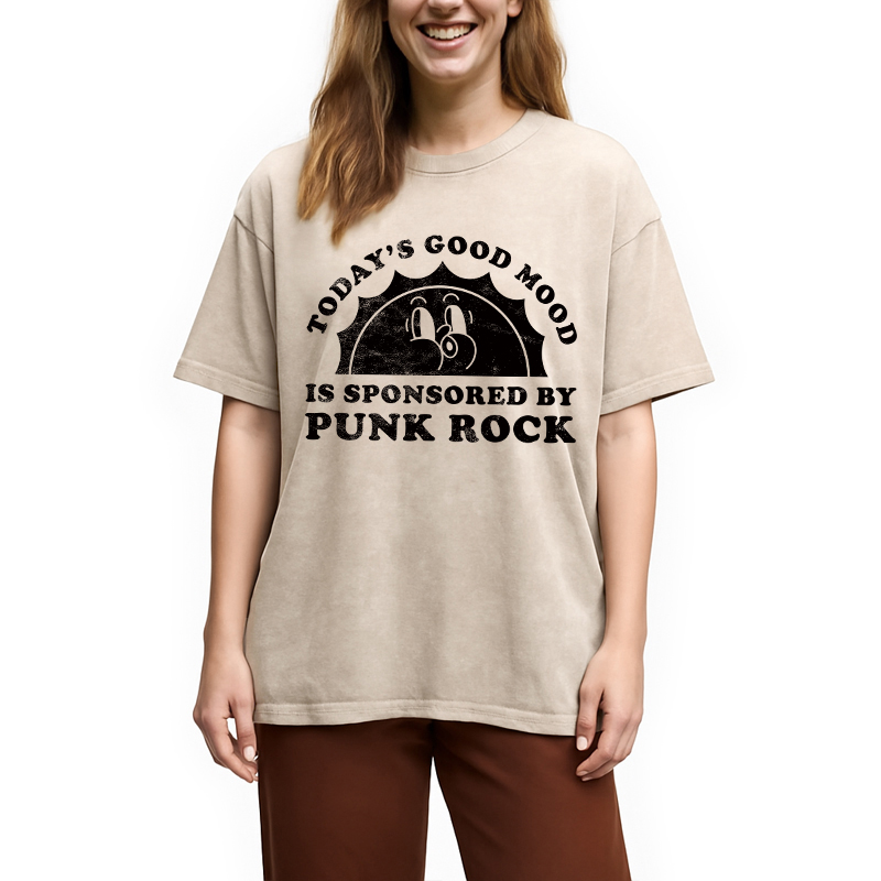 Modecanvas Punk Rock Washed T-Shirt
