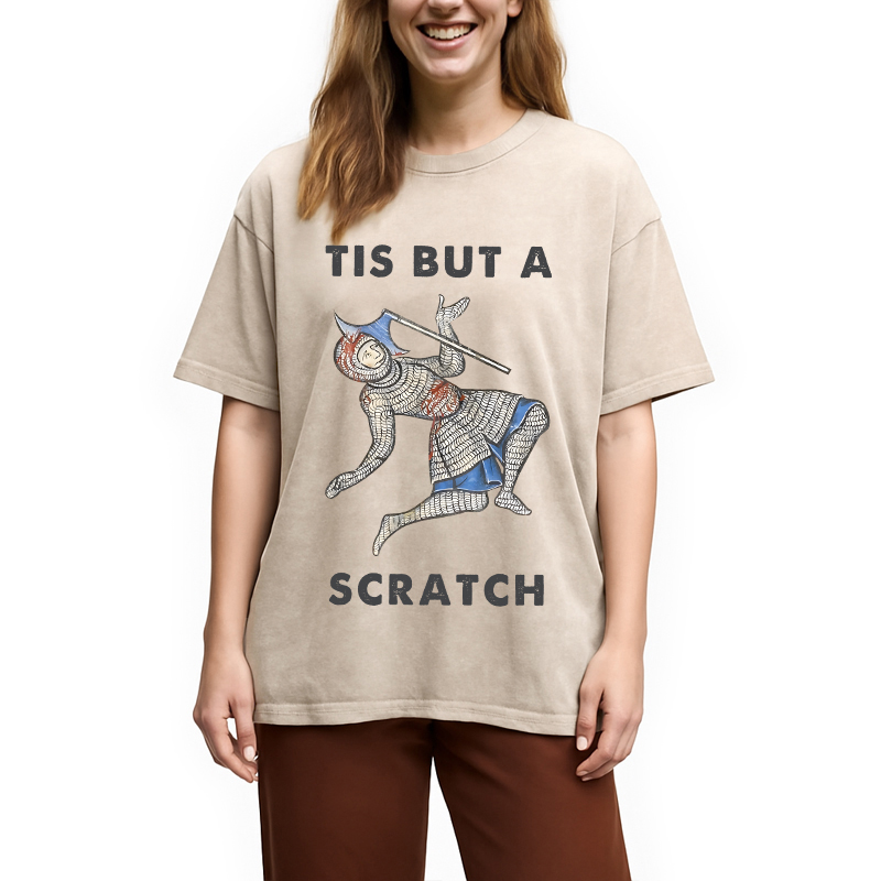 Modecanvas Funny Medieval Washed T-Shirt