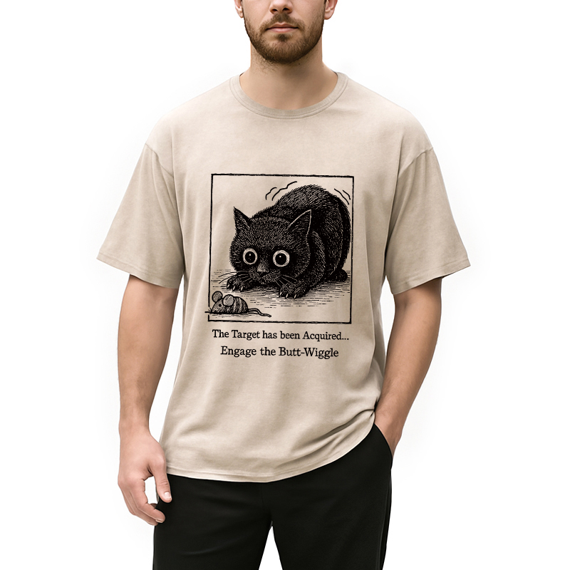 Modecanvas Swinging Cat Washed T-Shirt