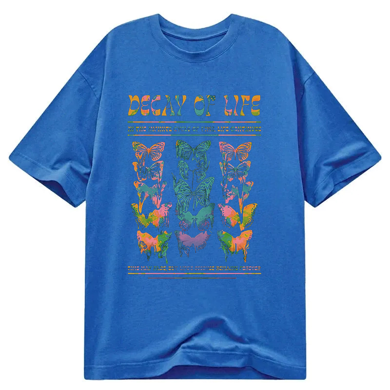 Modecanvas Decay Of Butterfly Life DTG Printing Classic T-Shirt-modecanvas