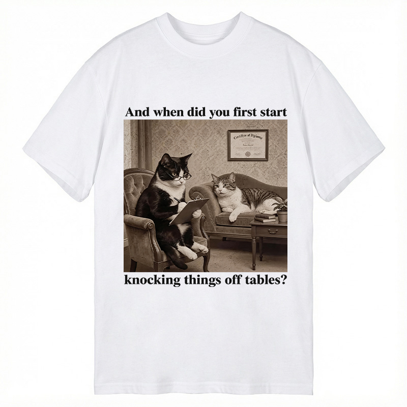 Modecanvas Sarcastic Cat DTG Printing Classic T-Shirt