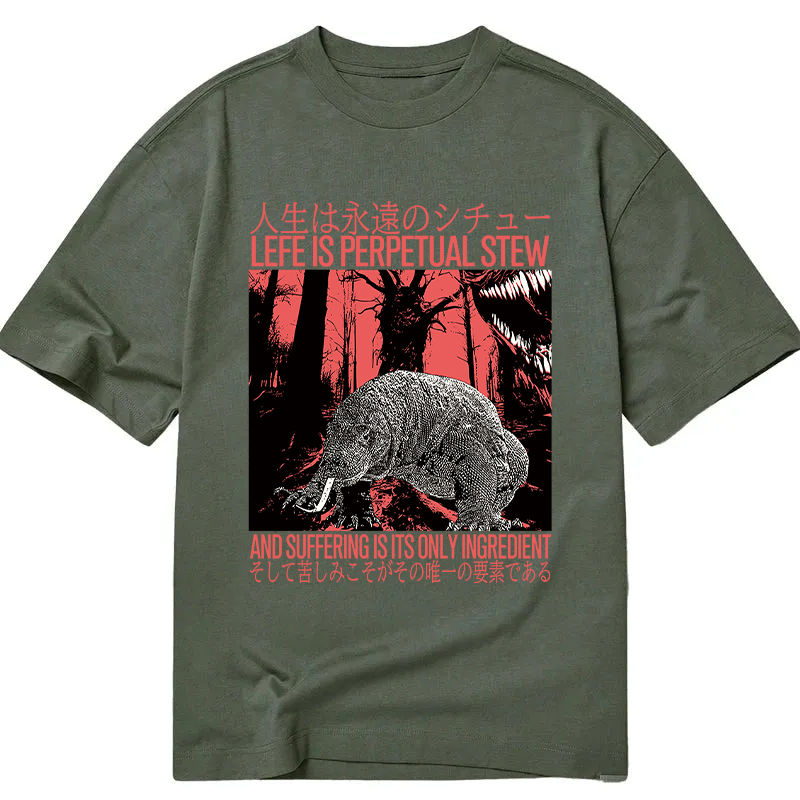 Modecanvas Life is Perpetual Stew DTG Printing Classic T-Shirt-modecanvas