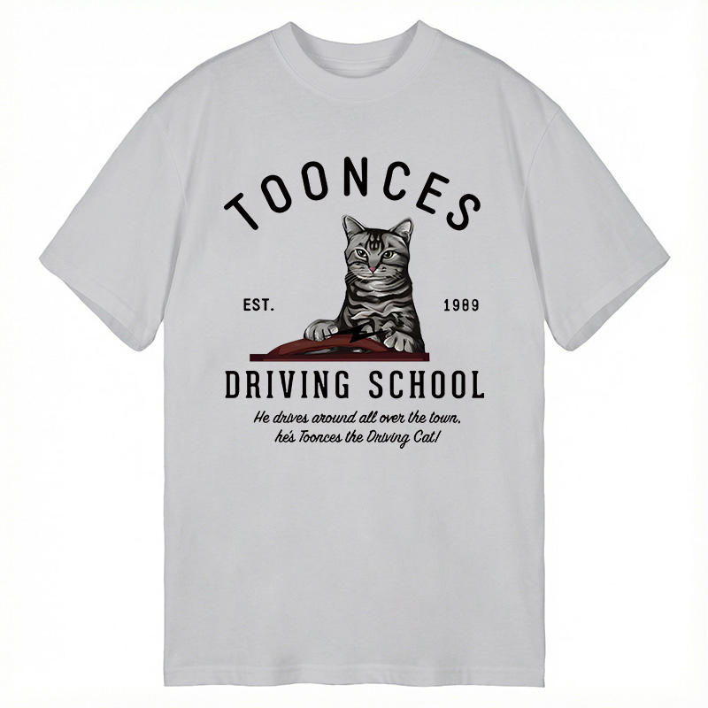 Modecanvas Toonces Driving School DTG Printing Classic T-Shirt-modecanvas