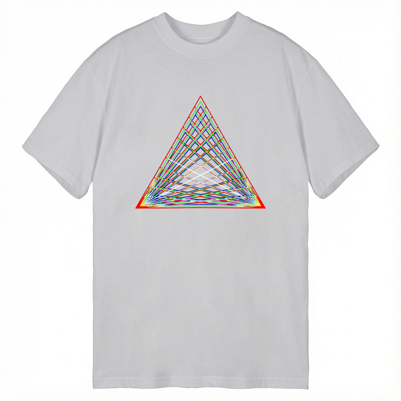 Modecanvas Prismatic Pyramid DTG Printing Classic T-Shirt-modecanvas