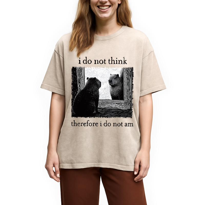 Modecanvas Capybara Paradox Washed T-Shirt