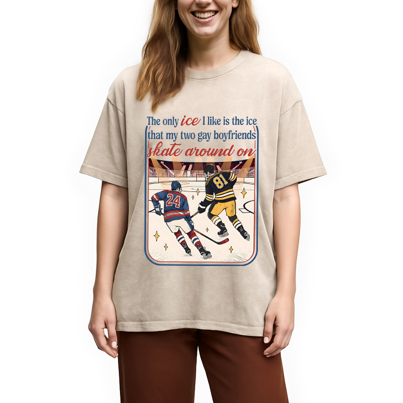 Modecanvas The Only Ice I Like DTG Printing Washed T-Shirt