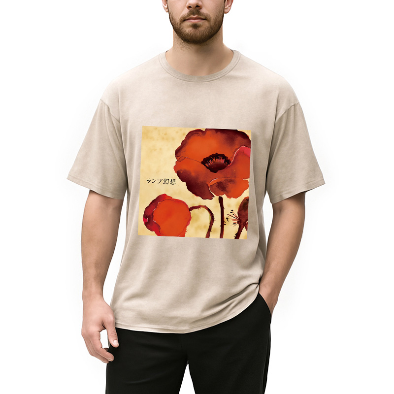 Modecanvas Gensou Lamp Band Washed T-Shirt