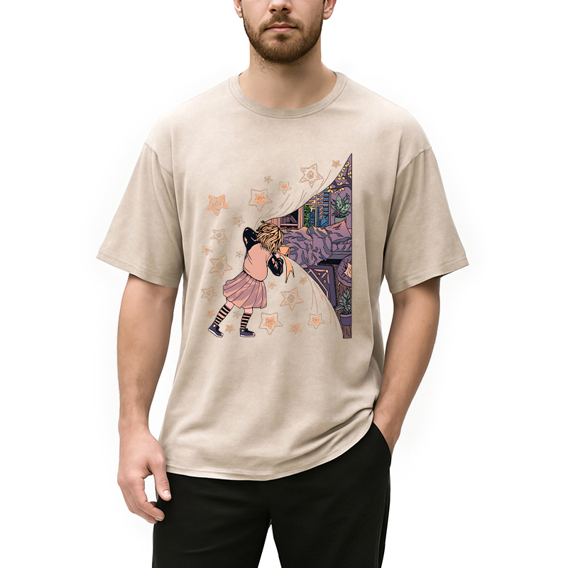 Modecanvas Unveiling Serenity DTG Printing Washed T-Shirt