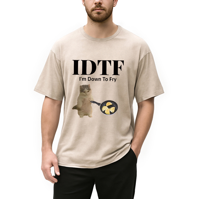 Modecanvas IDTF Pierogi DTG Printing Washed T-Shirt-modecanvas