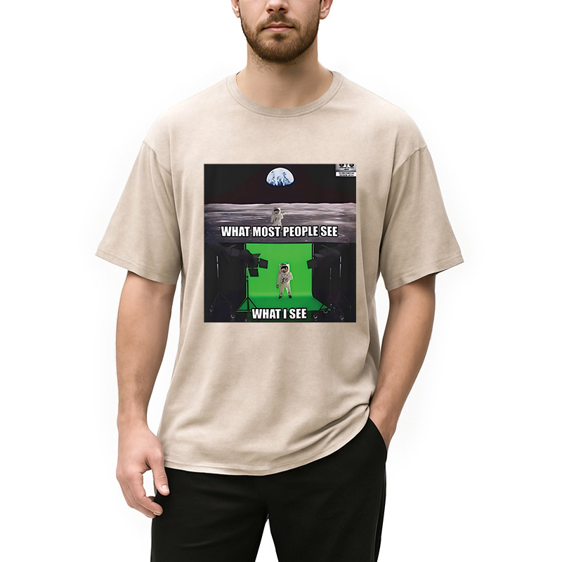 Modecanvas What I See DTG Printing Washed T-Shirt-modecanvas