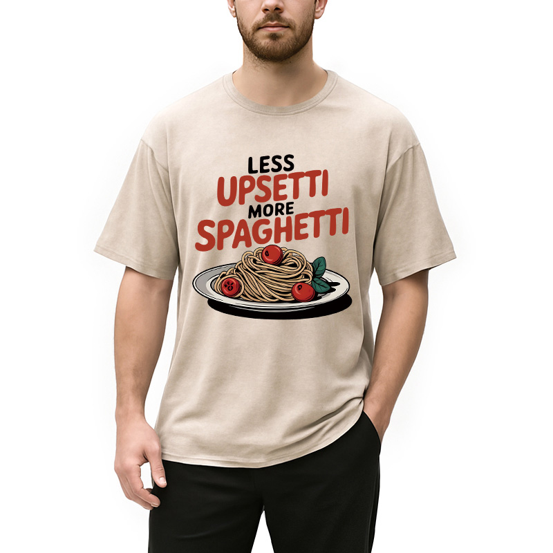 Modecanvas Funny Food DTG Printing Washed T-Shirt