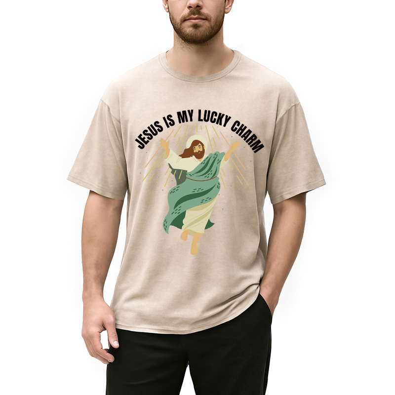 Modecanvas Christian St. Patricks Day DTG Printing Washed T-Shirt