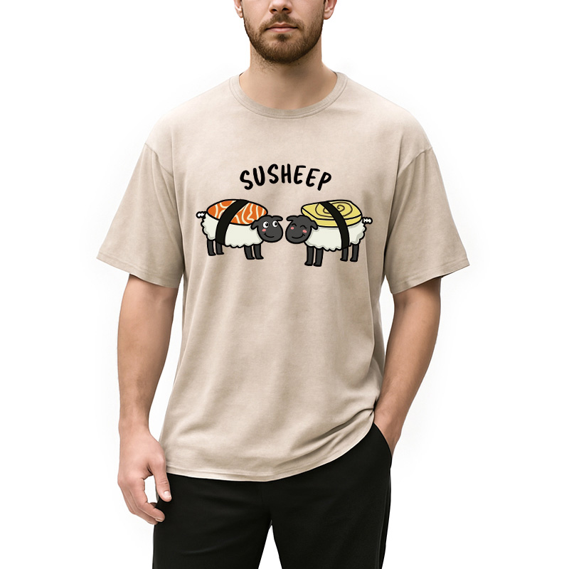 Modecanvas Susheep DTG Printing Washed T-Shirt