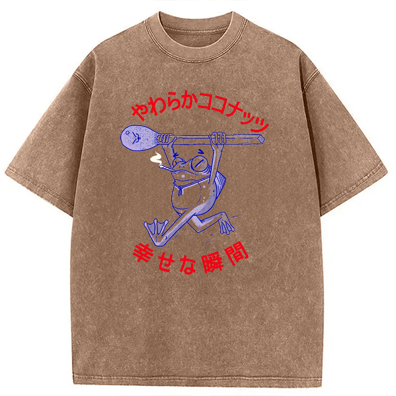 Modecanvas Lucky Moment DTG Printing Washed T-Shirt