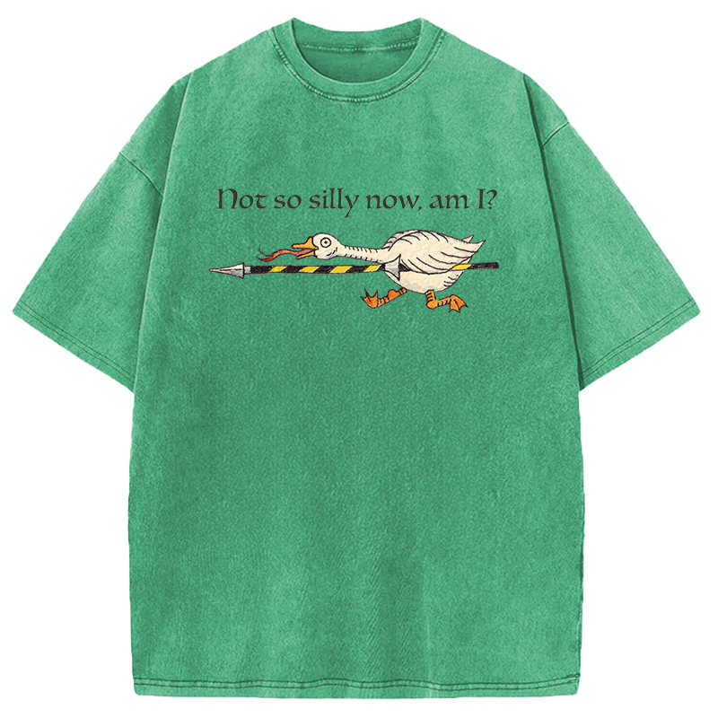 Modecanvas Not So Silly Now Am I? DTG Printing Washed T-Shirt