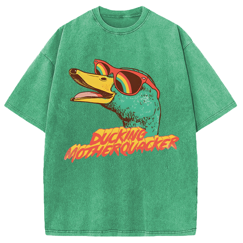Modecanvas Ducking Motherquacker DTG Printing Washed T-Shirt