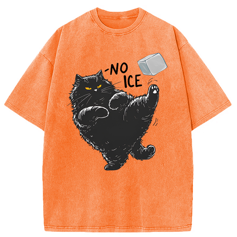 Modecanvas No Ice Cat DTG Printing Washed T-Shirt