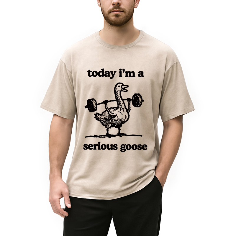 Modecanvas Fitness Goose Washed T-Shirt