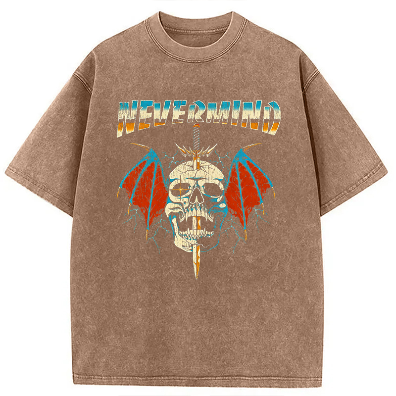 Modecanvas Nevermind DTG Printing Washed T-Shirt