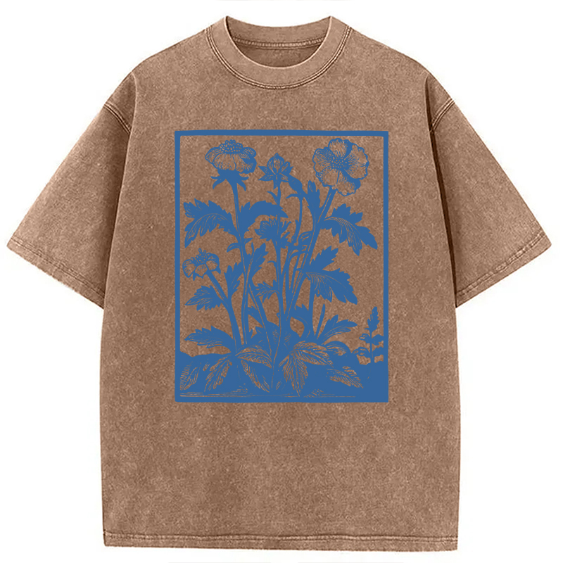 Modecanvas Wildflowers Washed T-Shirt-modecanvas