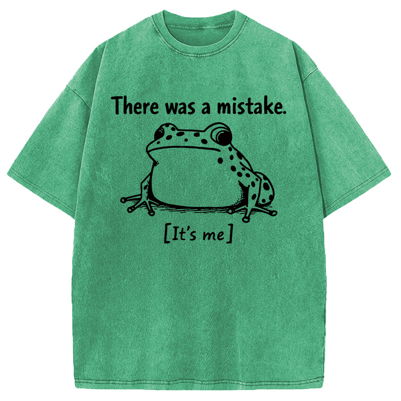 Modecanvas There Was A Mistake Frog Self DTG Printing Washed T-Shirt