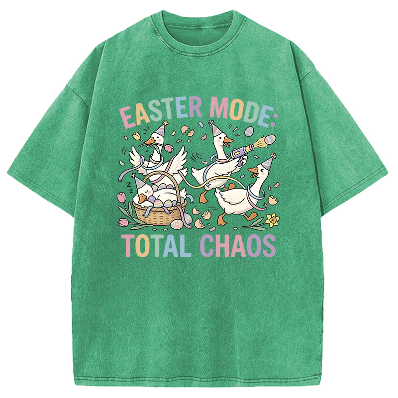 Modecanvas Easter Goose DTG Printing Washed T-Shirt