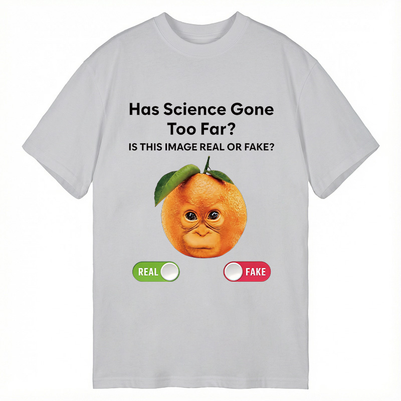 Modecanvas Has Science Gone Too Far Orange Monkey DTG Printing Classic T-Shirt-modecanvas