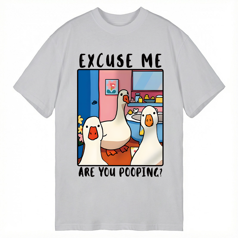 Modecanvas Excuse Me Duck Meme DTG Printing Classic T-Shirt-modecanvas