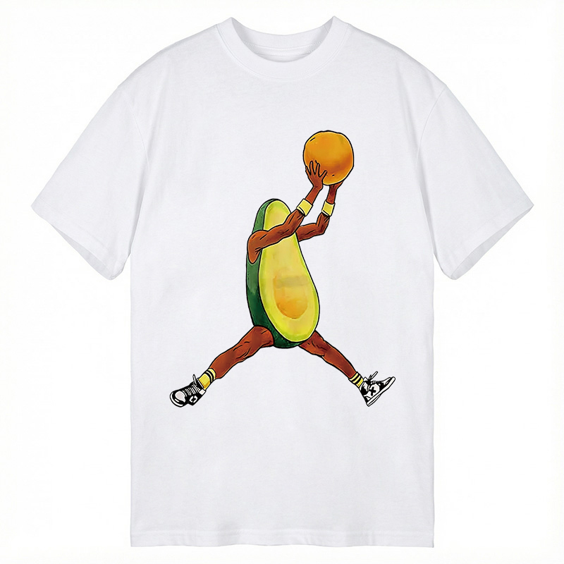 Modecanvas Avocado Basketball DTG Printing Classic T-Shirt-modecanvas