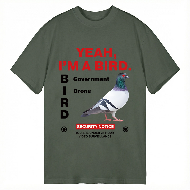 Modecanvas Government Funny Pigeon Puns DTG Printing Classic T-Shirt-modecanvas