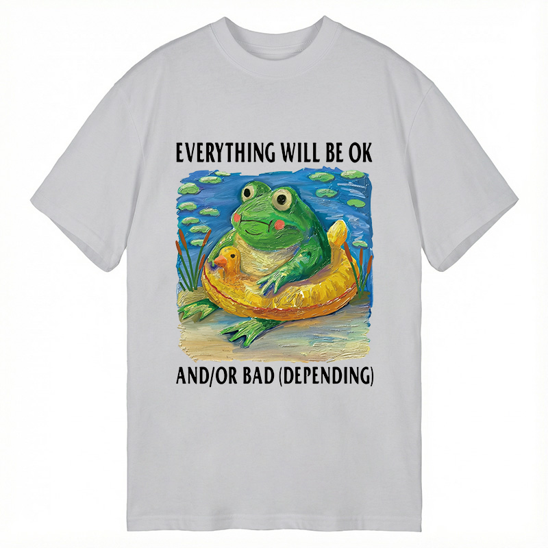 Modecanvas Everythings Ok Frog DTG Printing Classic T-Shirt-modecanvas