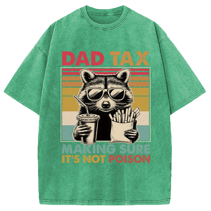 Modecanvas Dad Tax Raccoon DTG Printing Washed T-Shirt