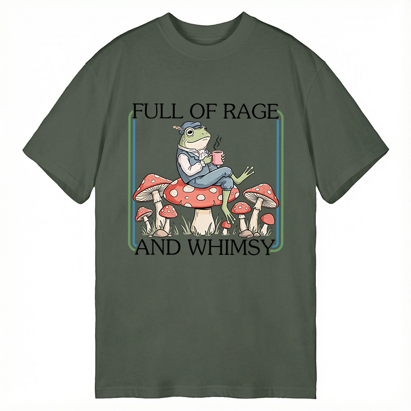 Modecanvas Full Of Rage and Whimsy Frog DTG Printing Classic T-Shirt-modecanvas