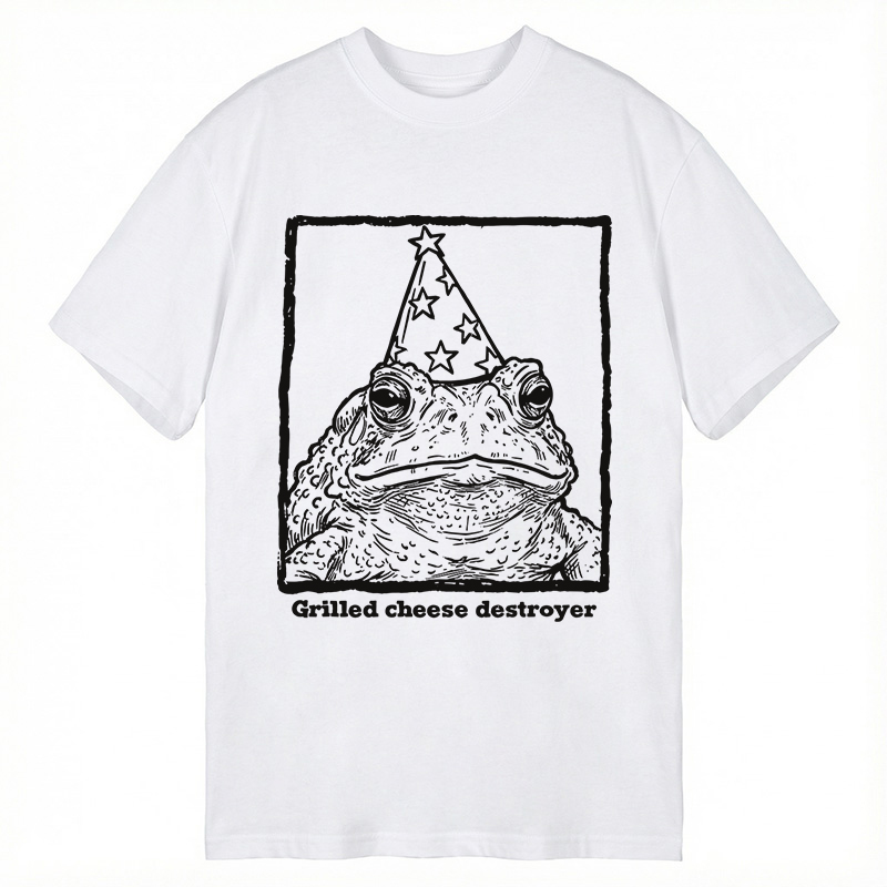 Modecanvas Funny Toad Grilled Cheese DTG Printing Classic T-Shirt-modecanvas