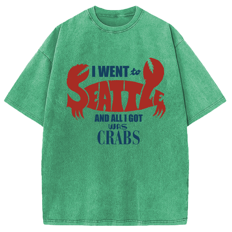Modecanvas Seattle Crabs DTG Printing Washed T-Shirt
