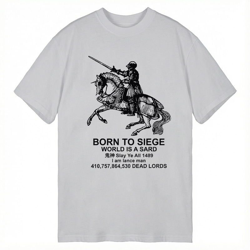 Modecanvas Born to Siege DTG Printing Classic T-Shirt-modecanvas
