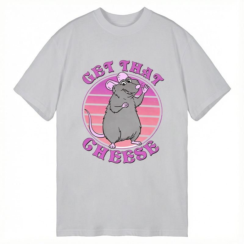 Modecanvas Get That Cheese Funny Rat DTG Printing Classic T-Shirt-modecanvas