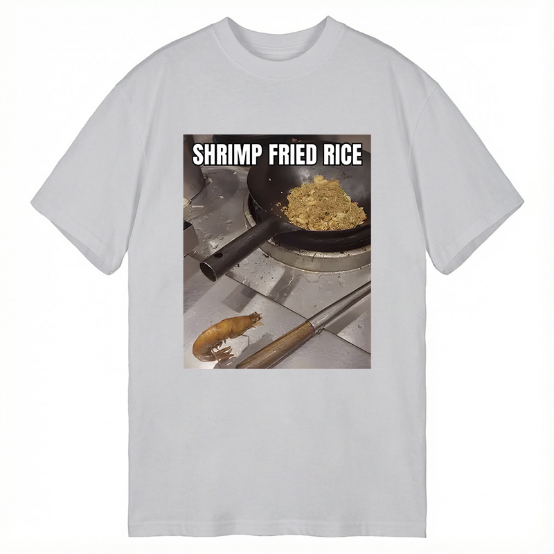 Modecanvas Shrimp Fried Rice Funny DTG Printing Classic T-Shirt-modecanvas
