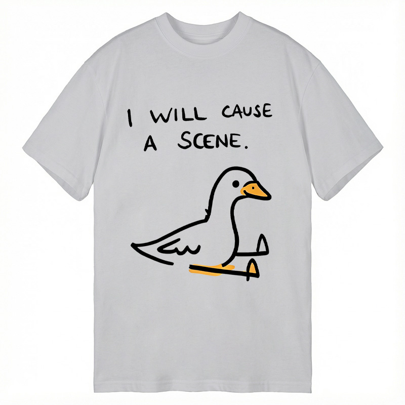 Modecanvas Pigeon Cause Trouble Meme DTG Printing Classic T-Shirt-modecanvas