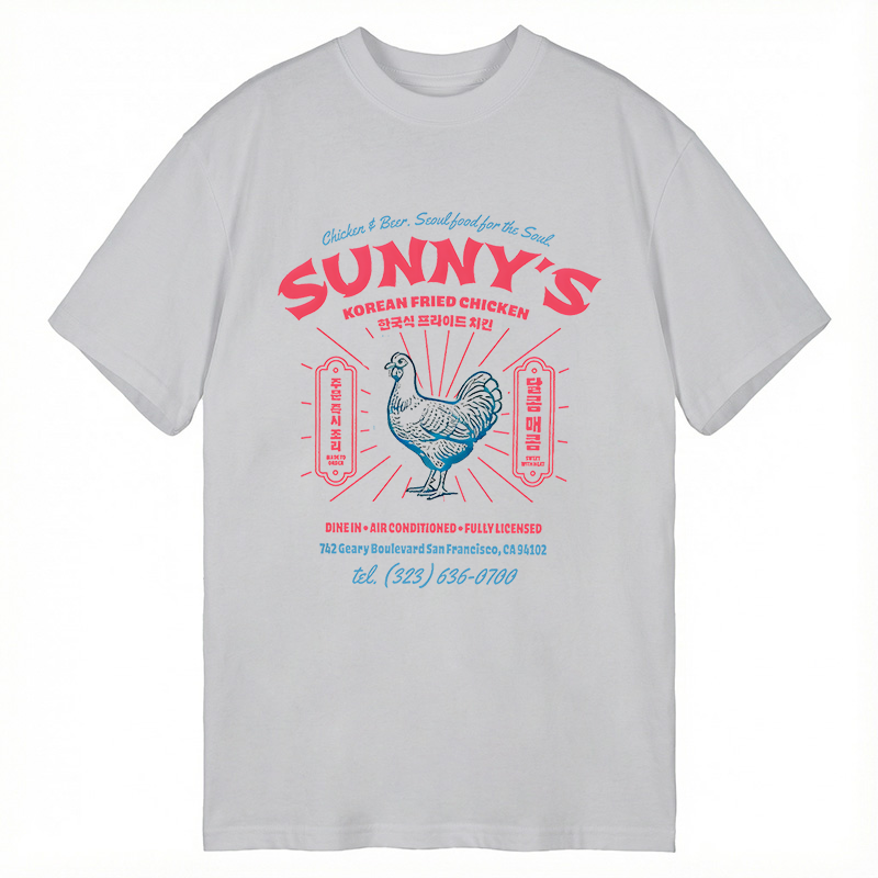Modecanvas Korean Fried Chicken DTG Printing Classic T-Shirt-modecanvas