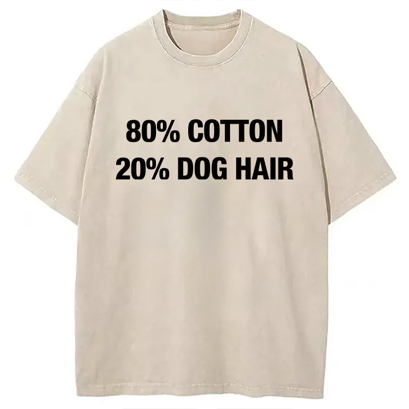 Modecanvas 80 Cotton 20 Dog Hair DTG Printing Washed T-Shirt