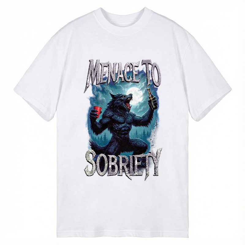 Modecanvas Menace To Sobriety DTG Printing Classic T-Shirt-modecanvas
