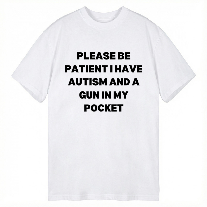 Modecanvas A Gun in My Pocket DTG Printing Classic T-Shirt-modecanvas
