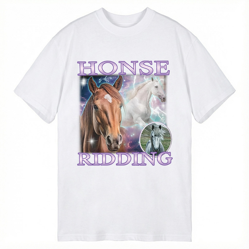 Modecanvas Honse Ridding DTG Printing Classic T-Shirt-modecanvas