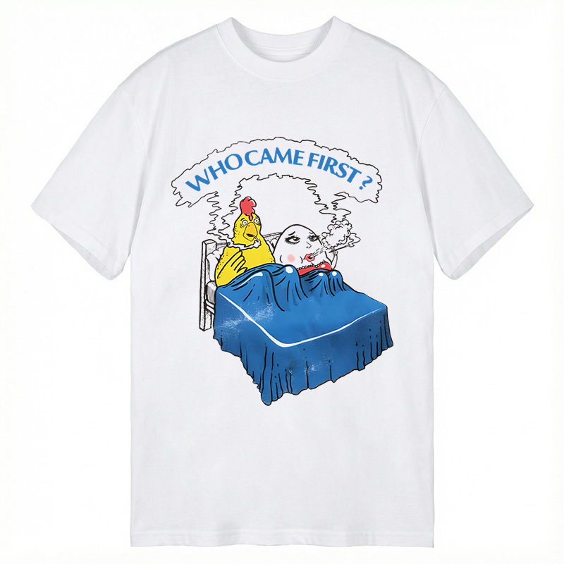 Modecanvas Who Came First DTG Printing Classic T-Shirt-modecanvas