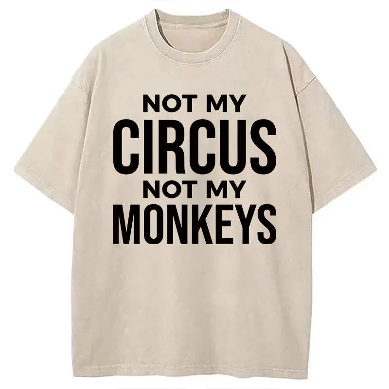 Modecanvas Not My Monkeys DTG Printing Washed T-Shirt