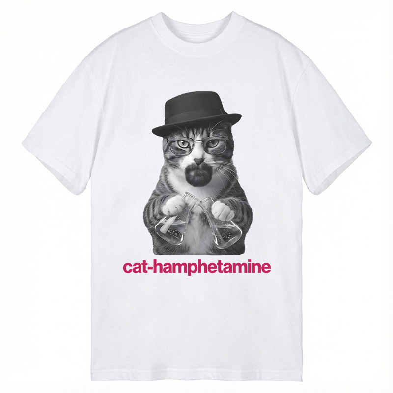 Modecanvas Breaking Bad Inspired Cat DTG Printing Classic T-Shirt-modecanvas