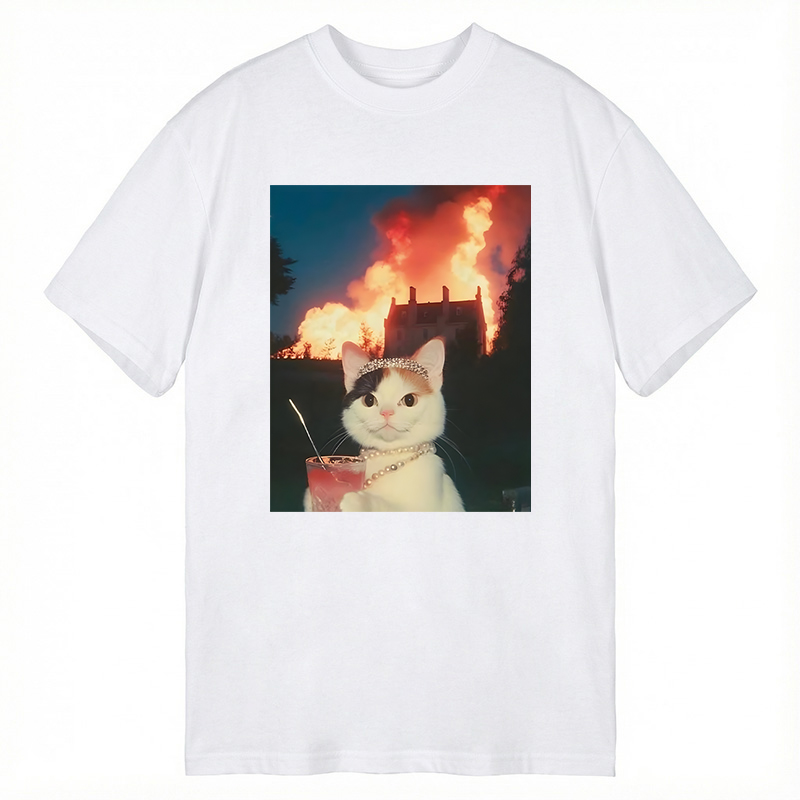 Modecanvas Chill Cat Meme DTG Printing Classic T-Shirt-modecanvas
