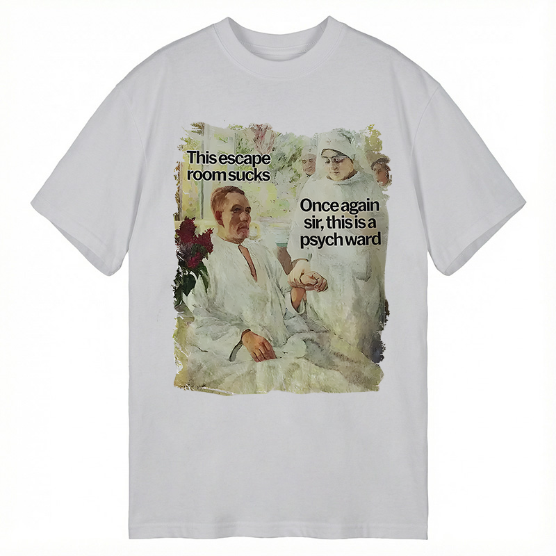 Modecanvas This Escape Room Sucks GenZ Meme DTG Printing Classic T-Shirt-modecanvas
