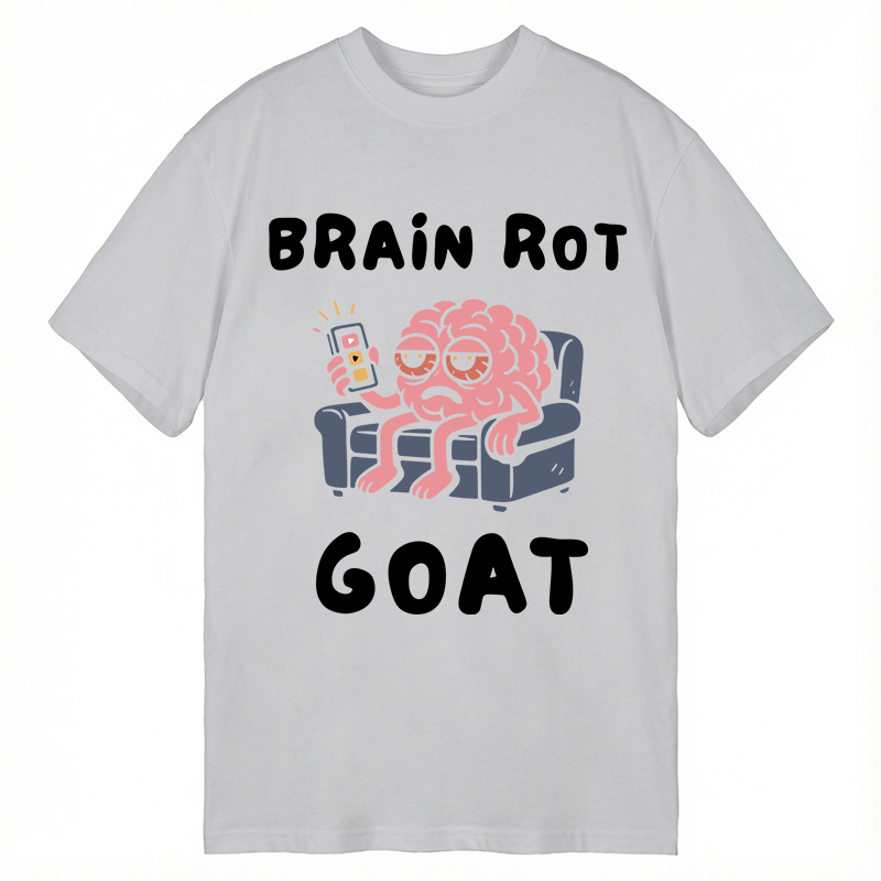 Modecanvas Brain Rot GOAT DTG Printing Classic T-Shirt-modecanvas